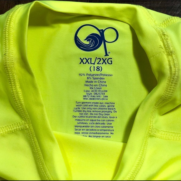 Boys yellow OP shirt. Size xxl. - Picture 2 of 3